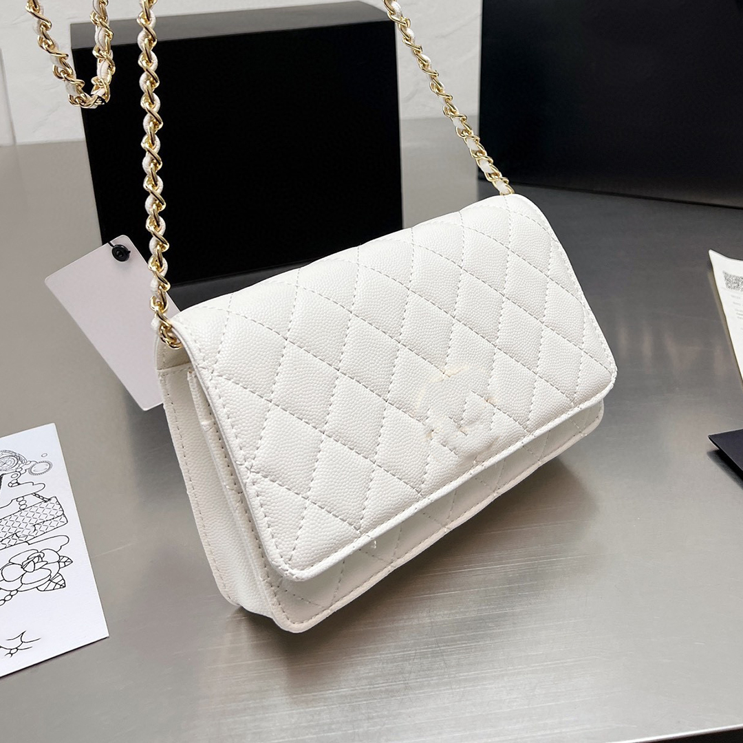 

Classic WOC Mini Flap Shoulder Bags Clutch Quilted Matelasse Crossbody Cowhide Trendy Chain Bag Serial Genuine Leather Number Cosmetic Case Luxury Designer Bag, Blue