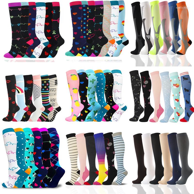 

Men's Socks 6 Pairs/Lots Compression Stockings Heart Shaped Men Women Atheletics Outdoor Crossfit Fitness Soccer Stocking For Calf Pain, 3pairs wmix-ys1004-2