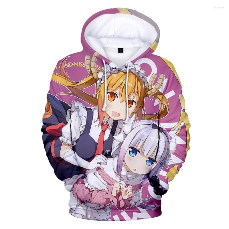 

Men's Hoodies 3D Miss Kobayashi's Dragon Maid Kobayashi Toru Kanna Fashion Fall Winer Suit Sportswear Kawaii Women/Men The Hooded, As shown
