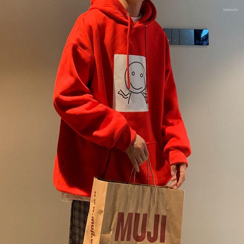 

Men' Hoodies 2022 Men' Thickened Printed Hooded Cotton Casual Clothes 3d Print Pullover Oversized Sweatshirts Black/red Color Coats