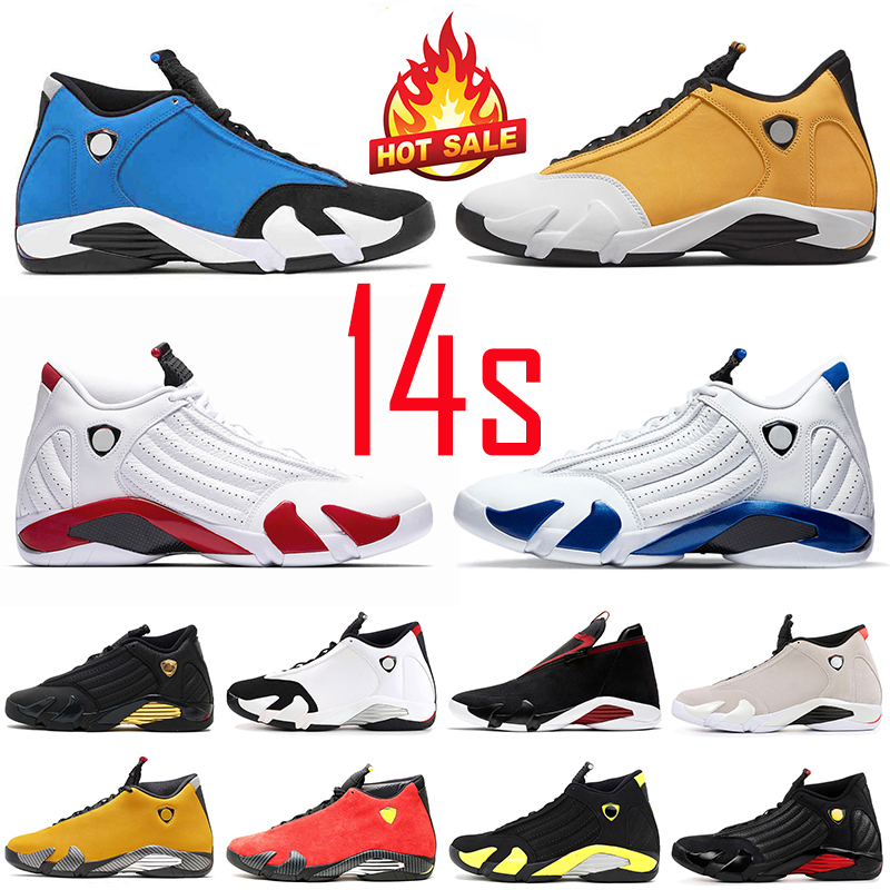 

Jumpman 14 14s Men Basketball Shoes Ginger University Gold Hyper Royal Candy Cane Desert Sand Gyn Blue Red Thunder Last Shot Mens Sneakers Outdoor Sports Trainers, Black toe