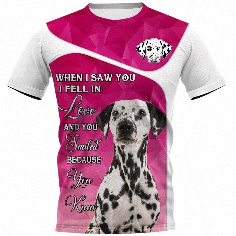 

men's T-Shirts Summer Dalmatian When I Saw You Fell In 3D All Over Printed T Shirts Funny Dog Tee Tops UnisexMen's O2WG#, Style-6