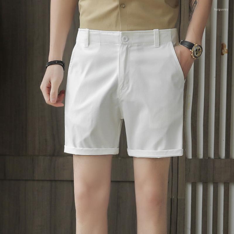 

Men's Shorts Men's Summer Fashion Solid Color Straight Trousers Super Simple Half Pants Brand Leisure White Men Clothing 2022, Black