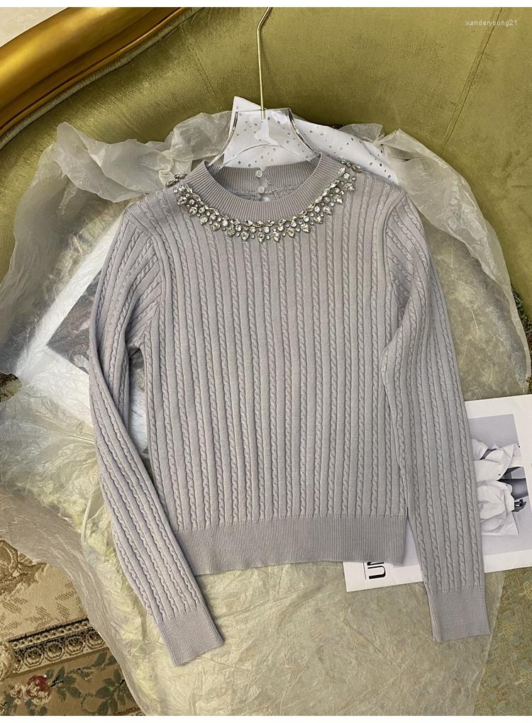

Women' Sweaters Rk2706 Fashion Women' 2022 Runway Luxury European Design Party Style Clothing, Gray
