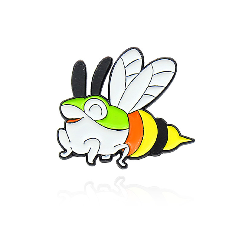 

Cartoon Fashion FrogBee Brooches for Women Creative Insect Enamel Paint Badge Jewelry Friend Gift