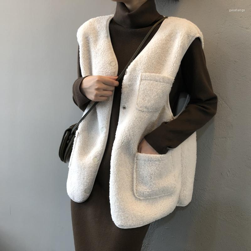 

Women's Vests Winter Women Vest Korean Fashion Sweater Knit Clothes Sleeveless Wintage Fleece Women's, Dark brown