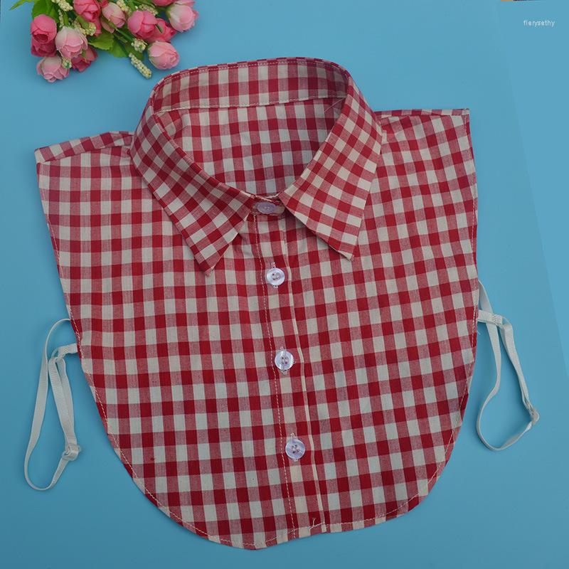 

Bow Ties Linbaiway 2022 Plaid Fake Collars For Womens Blouse Shirt Top Detachable Collar False Neckwear Tie Nep Kraagie