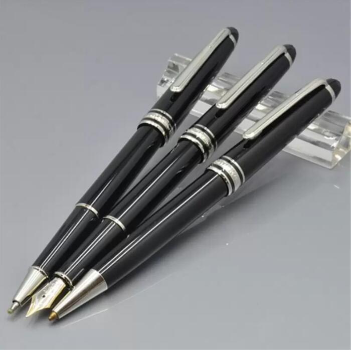 

Luxury Msk-163 Classic Black Resin Rollerball pen Ballpoint pen Fountain pens Stationery school office supply with Serial, As shown