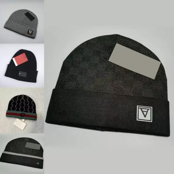 

Luxury Designer Beanie winter hat knitted hats fashionable men and women high quality classic style, Grey