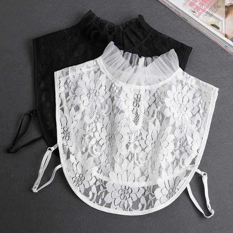 

Bow Ties Linbaiway Embroidery Stand False Collars For Woman Adjustable Detachable Shirt Blouse Tops Ladies Fake Sweater Decor