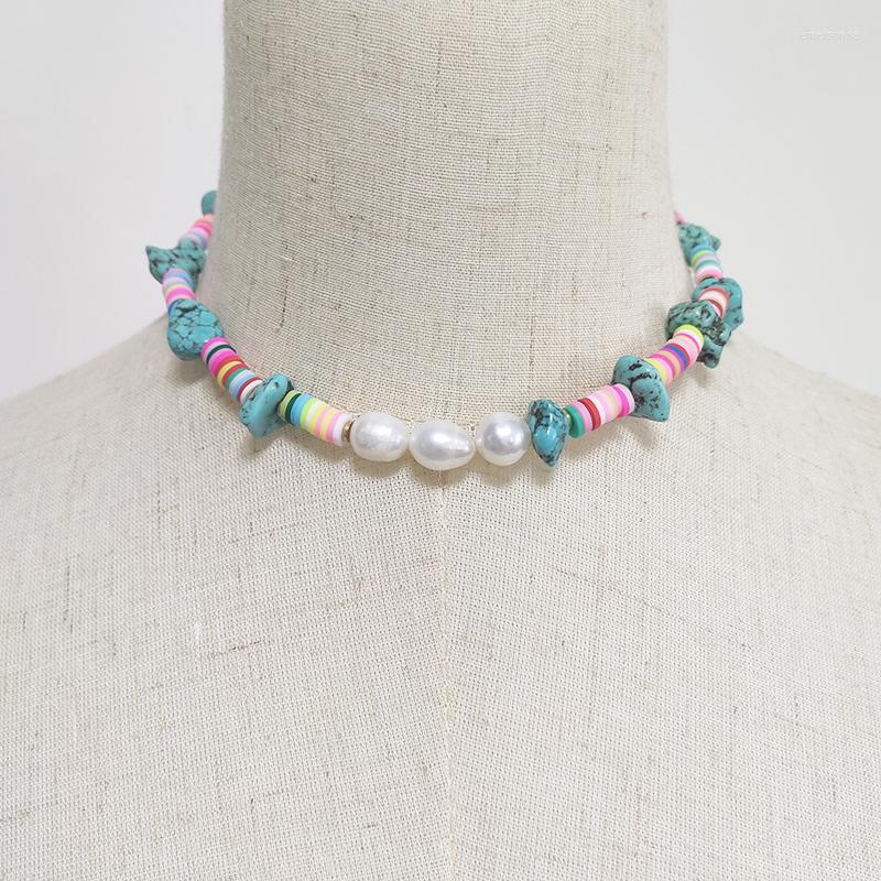 

Choker Bohemian Natural Stone Handmade Fashion Neck Jewelry Necklace Ethnic Style Travel Holiday Clothes Accessories For Women