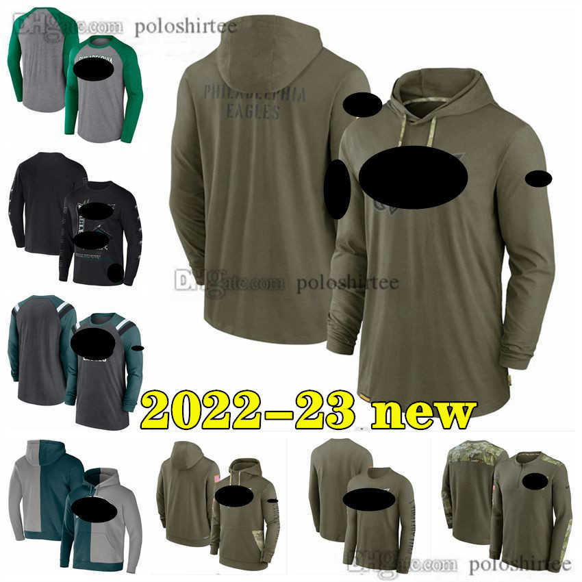 

Men' Philadelphia''Eagles''Football Hoodies Sweatshirt Olive 2022-23 Salute to Service Therma Performance Pullover Football''nfl Hoodie Long sleeve T-Shirt