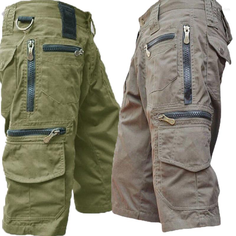 

Men' Pants Cotton Male Cropped Summer Outdoor Casual Beach Vacation Plus Size Loose Men Multi-pocket Tactical Cargo Pants5X, Photo color