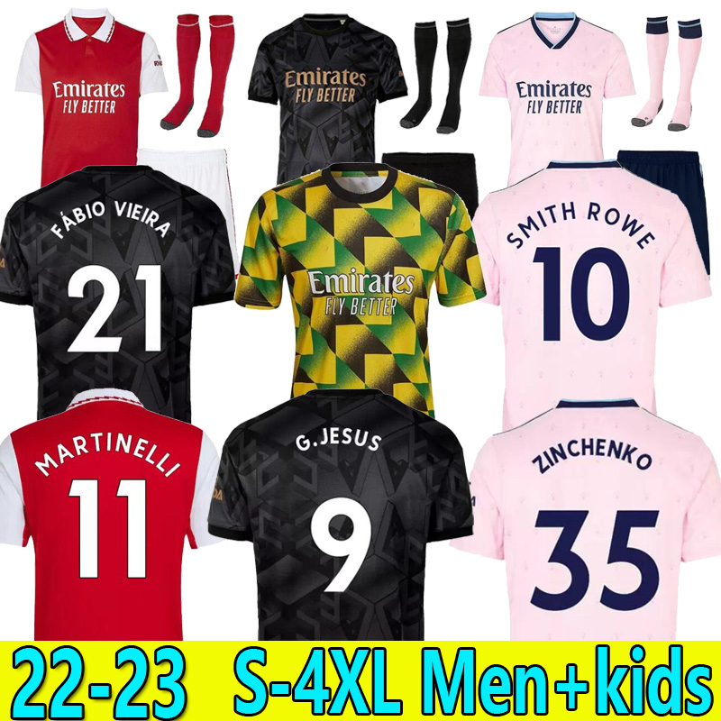 

S-4XL G.JESUS SMITH ROWE soccer jerseys SAKA 22 23 Fans Player version ODEGAARD MARTINELLI ZINCHENKO 2022 2023 Saliba football shirt Men Kids kit sets arsen Gunners, 22/23 home fan 2