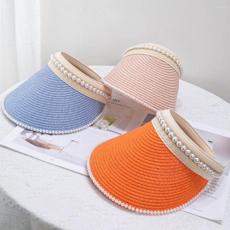 

Hats Long-lasting Fashionable Multiple Colors Empty Hole Sun Hat Wide Brim Straw Breathable Outdoor Supplies, Black