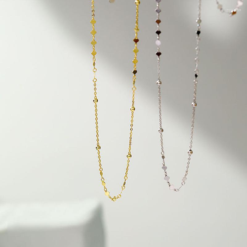 

Choker Trendy Heart Beads Women Neck Chain Necklace 925 Sterling Silver Goth Chocker Jewelry Collar For Girl