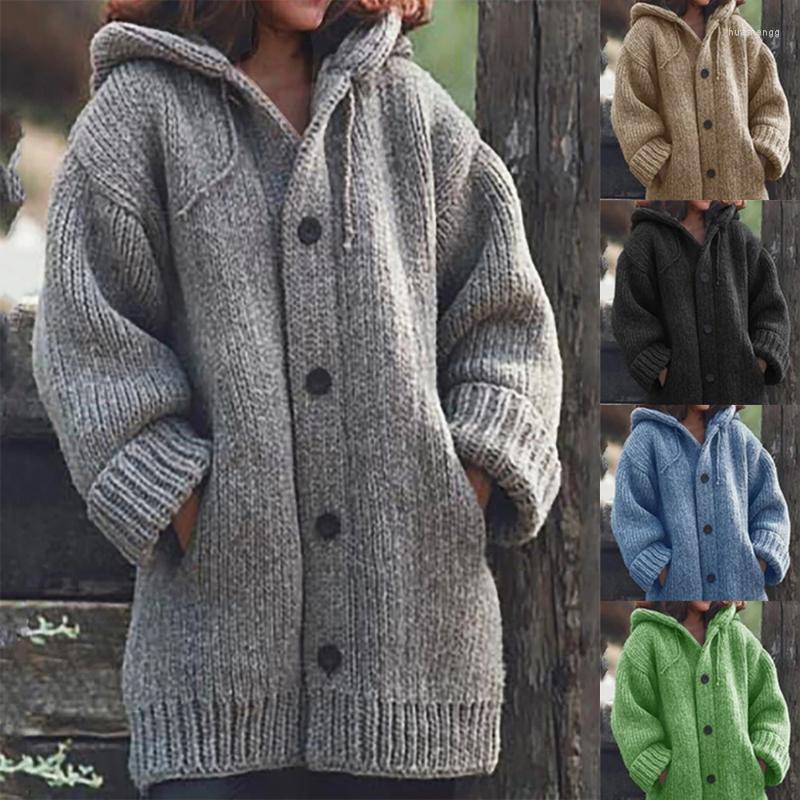 

Women' Knits Women Oversized Hooded Cardigans Sweater Coat Warm Coats Loose Wool Knitted Autumn Winter Long Cardigan Women' & Tees, Kahki