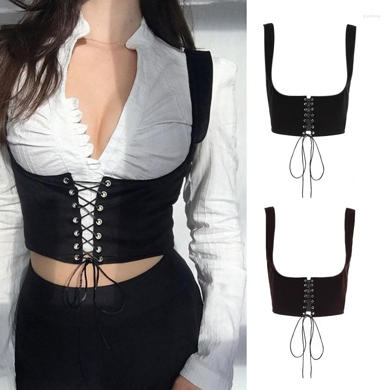 

Women' Vests Sexy Corset Underbust Women Elegant Curve Shaper Modeling Strap Slimming Waist Belt Adjustable Bustiers, Black