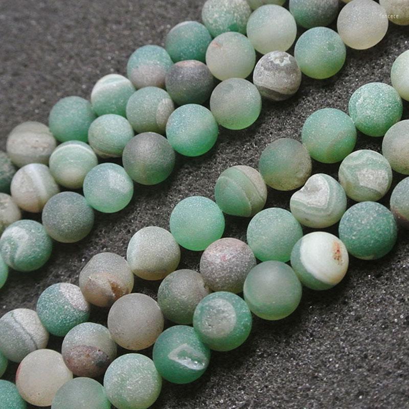

Beads 6-14mm Round Green Druzy Drusy Stripe Agates For Jewelry Making Bracelets 15'' Needlework DIY Trinket