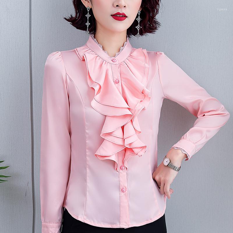 

Women' Blouses Long Sleeve Shirt Women Fall 2022women Blouse Women' Satin Tops, B2