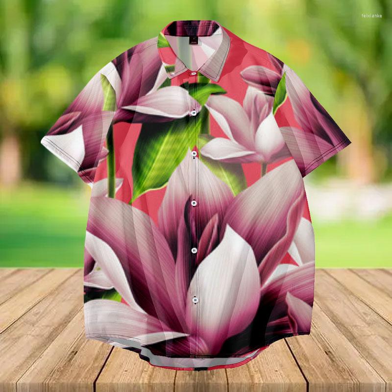 

Men's Casual Shirts Fashion Design Rayon Viscose Button Up Hawaiian Flower Shirt Printed Short Sleeve Summer Beach Hawaii Floral For Men, Hawaiian style-23