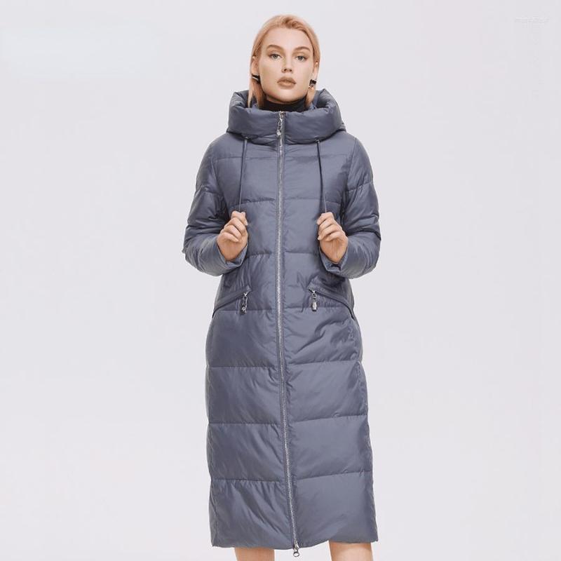 

Women' Trench Coats 2022 Winter Women' Long Brand Parkas High Quality Thermal Coat Cotton Jacket D21894, 412 gray