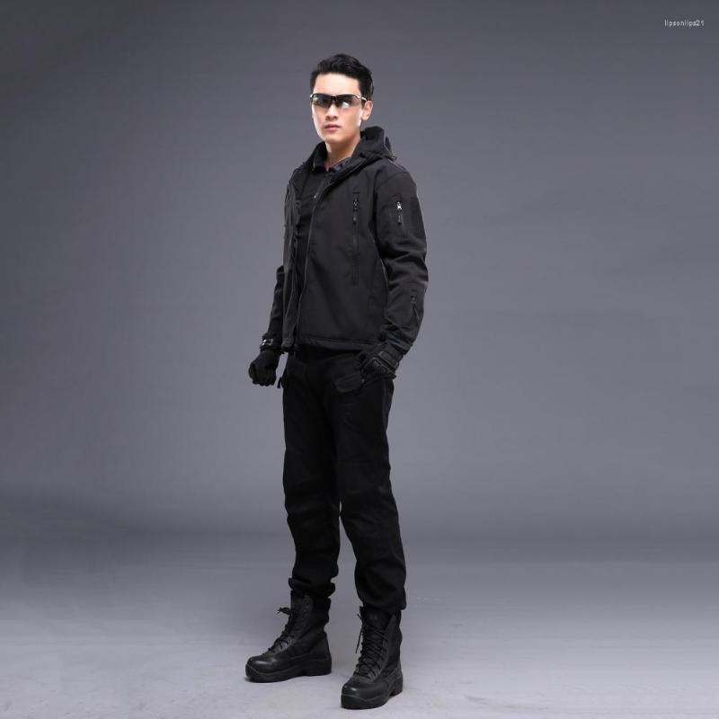 

Men's Suits Male Casual Hooded Pockets Windbreaker Autumn Winter Men Printed For Outdoor