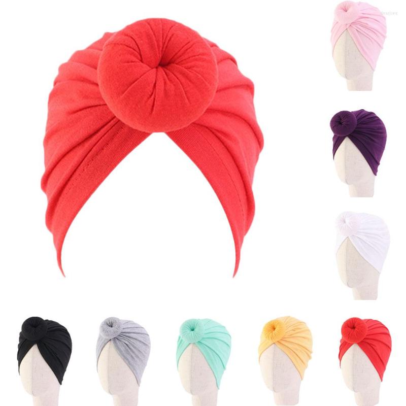 

Hats 2022 Children Accessories Born Toddler Kids Baby Boy Girl Turban Cotton Beanie Hat Winter Warm Soft Cap Solid Knot Wrap, 08 purple
