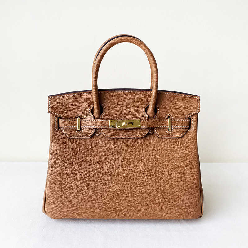 

Fashion Handbag Birkins Ladies Bag Herme leather women s 2022 new fahion hand lady temperament palm print cowhide Crobody 30cm, Black