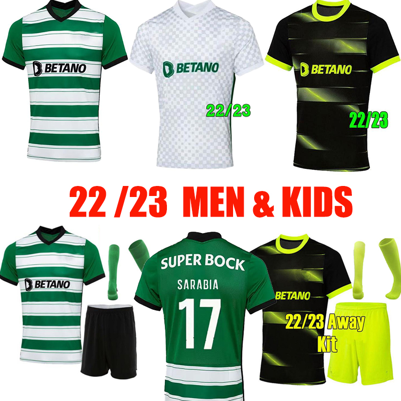 

22 23 Trincao Sporting CP Lisboa soccer jerseys Lisbon Special Jovane Sarabia Vietto 2022 2023 sporting Clube de football shirt maillots adult men kids kit, Third wiht patch 1