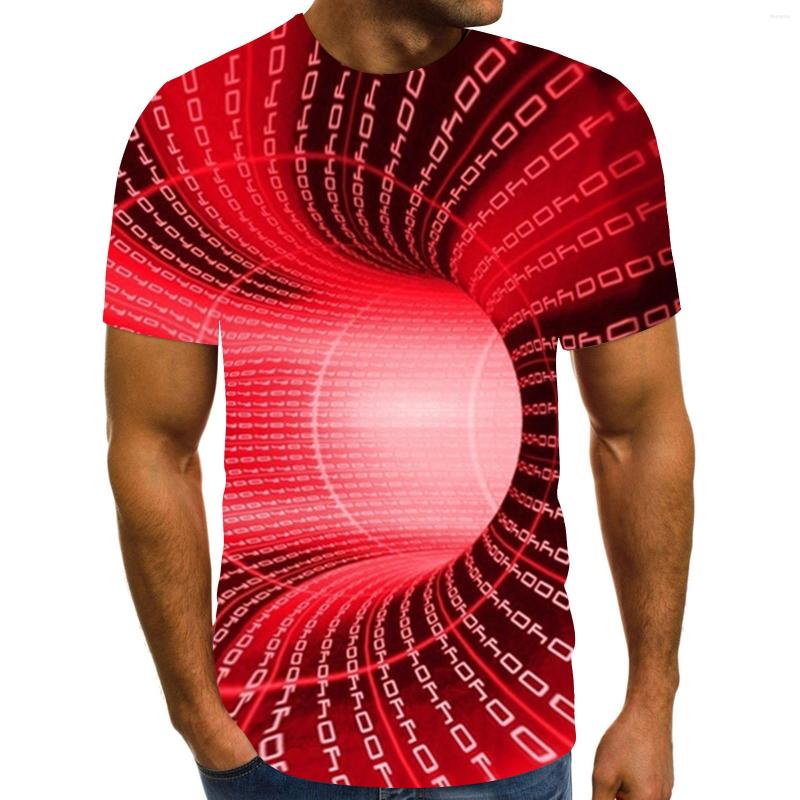 

Men's T Shirts Spring Summer Casual Slim 3d Printed Short Sleeve Shirt Men Women Clothing Tops Club Party Night Tee Camiseta Mujer, Red