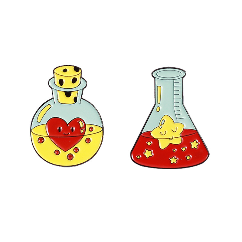 

Love Drift Bottle Brooches for Women Star Wishing Bottle Alloy Badges Cute Collar Pin Jewelry Gift Accessories