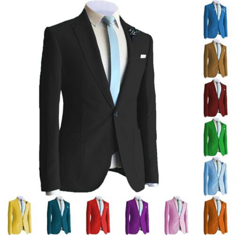 

Men's Suits Autumn Mens Coats Lightweight Slim Fit Business Single Buckle Jacket Tuxedos Prom Wedding Blazer, Black