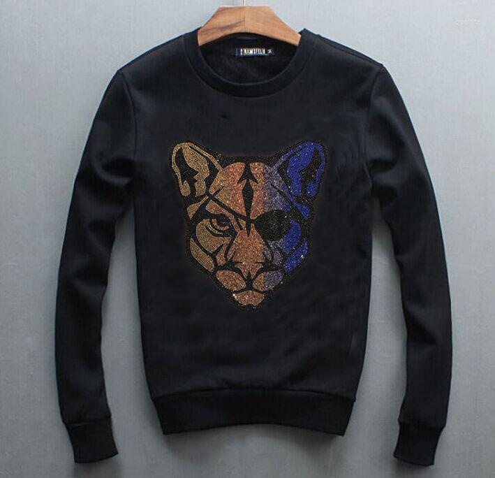 

Men's Hoodies Oversized Men's Hip Hop Sweatshirt Male Diamonds Design Streetwear Sweatshirts Black Hoodie Men