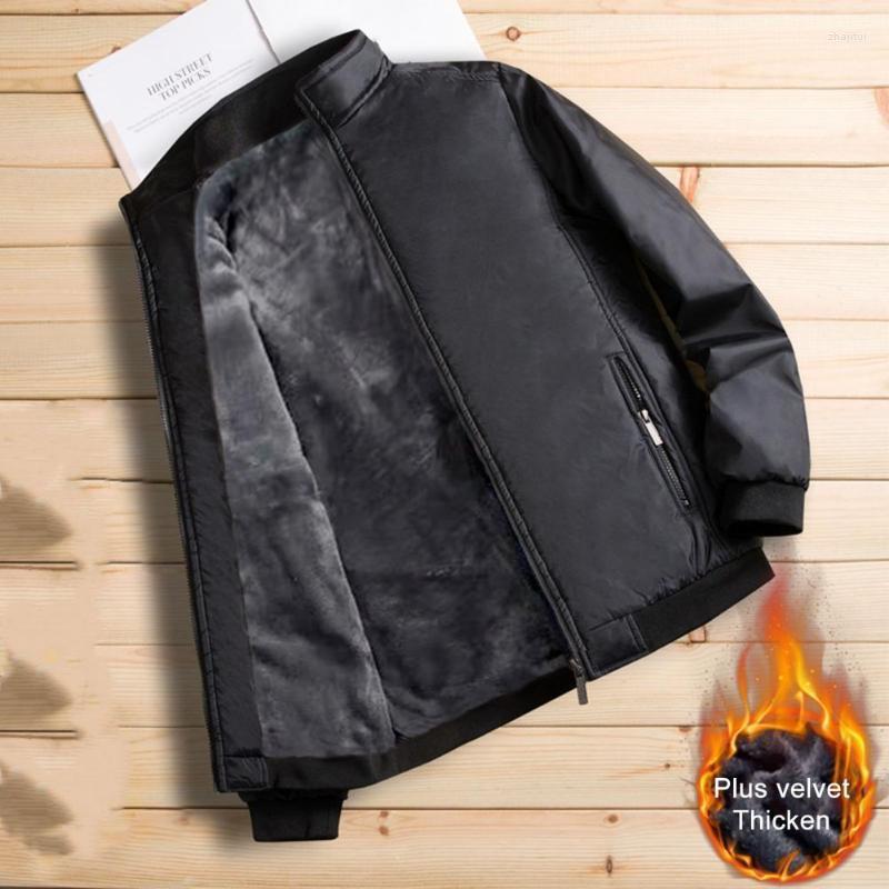 

Men's Jackets Men's Men Jacket Plush Lined Comfortable Coat Wearing Wear-Resistant Winter Windproof Flight Outwearfor Sports, Blue