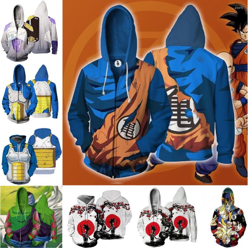 

Men' Hoodies Anime Clothes Vegeta IV Cosplay Hoodie 3D Print Street Comfort Shirt Sweatshirt Fashion Zipper Pullover Tracksuit Unisex Goku, Dx