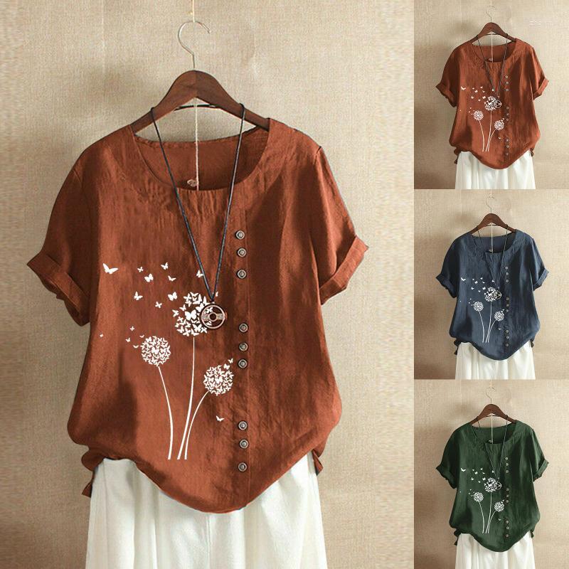 

Women' Blouses Women' & Shirts Vintage Women Cotton Linen Blouse 2022 Summer Tunic Top Loose Short Sleeve Shirt Boho Buttons Casual, Co