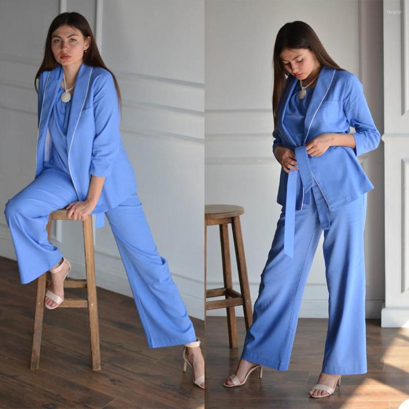 

Women's Two Piece Pants Casual Daily Women Blazer Shawl Lapel 2 Pieces Set With Belt Custom Made Loose Office Lady Party Prom Vintage Suits, Red