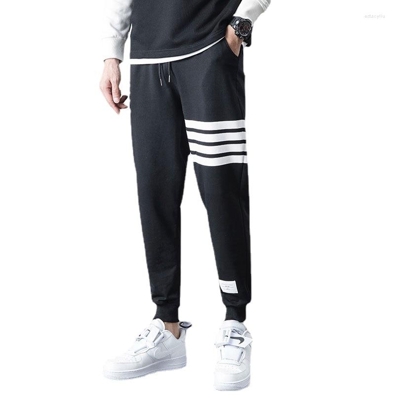 

Men's Pants Spring And Summer Cotton Four Bar Sports Casual Couple Fashion Brand Loose Leggings Long