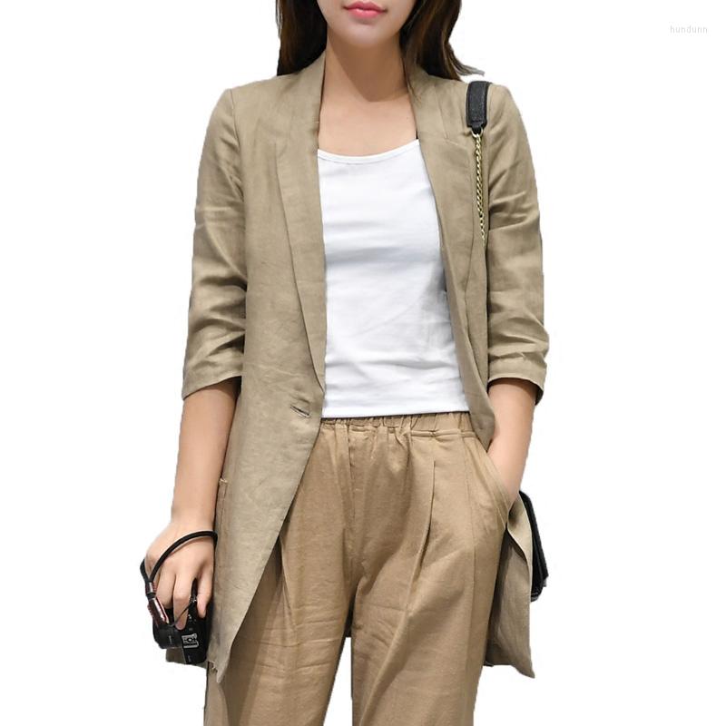 

Women' Suits 2022 Spring And Autumn Ladies Fashion Casual Thin Linen Small Suit