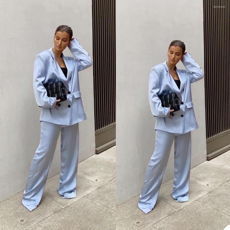 

Women's Two Piece Pants Women Double Breasted Work Blazer Suits OL Suit Jacket With Trouser Custom Made Pieces Set, Black
