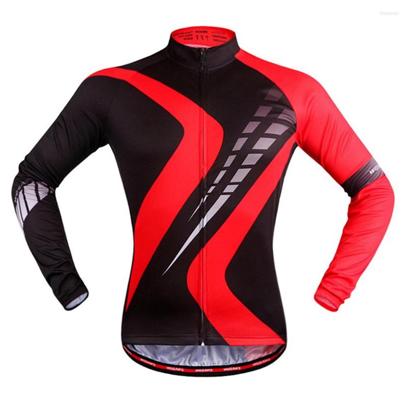 

Racing Jackets Autumn Winter Women' Cycling Bicycle Jersey Red BlackTop Shirt Long Sleeve Riding Bike Full Zipper, Bc-278