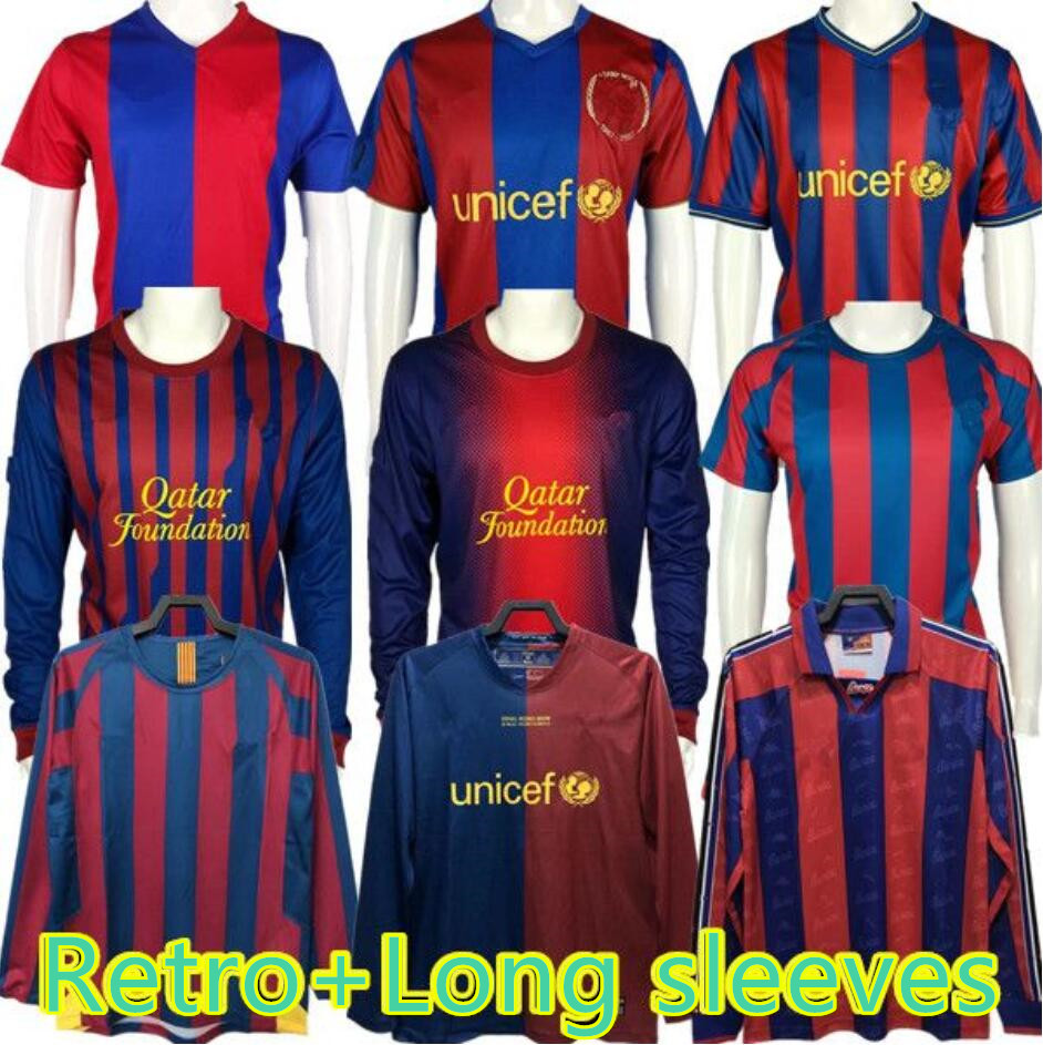

1899 1999 Barcelona Retro Soccer Jerseys 96 97 07 08 09 10 11 Xavi Ronaldinho Ronaldo Rivaldo Guardiola Iniesta Finals Classic Maillo Long, 12/13 home long sleeves