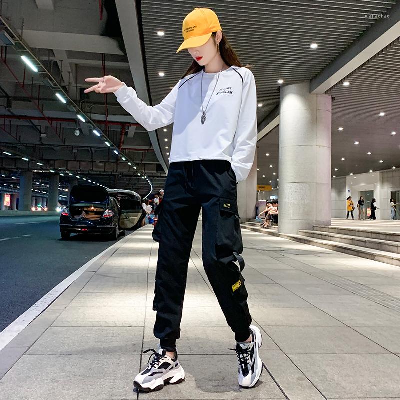 

Women' Two Piece Pants Two-piece Autumn And Winter Overalls Women' Thin High-waisted Handsome Loose Velvet Casual Suits, Without veltwo-piece