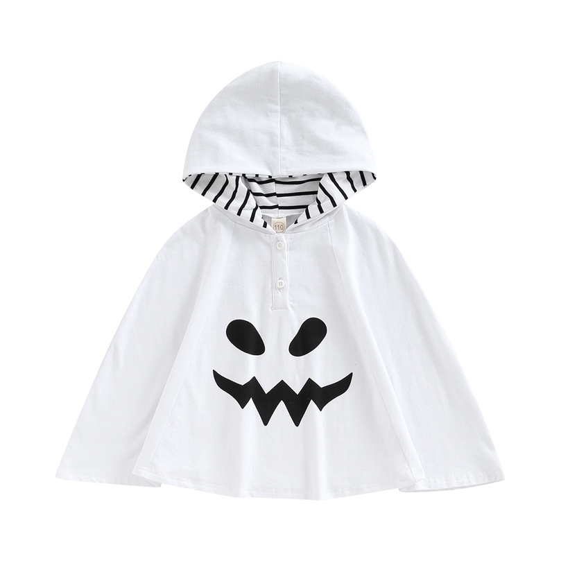 

Jackets Toddler Kids Baby Girl Boy Halloween Costume Ghost Hooded Cloak Robe Cape Hat Blanket Funny Cosplay Clothes 2201006, White