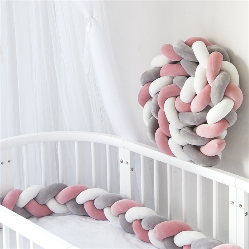 

Bed Rails 1M/2M/3M/4M Baby Bed Bumper for born Crib Bumper Infant Knot Braid Pillow Bumper Crib Room Decor 221006