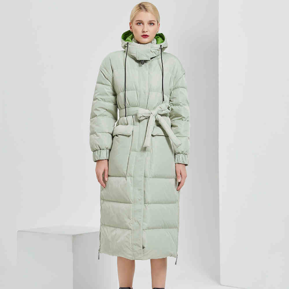 

Women's Down Parkas Fashion Sleeves Detachable Fluffy Coat Female Winter Oversized Thicker Warm Jacket Hooded With Belt F2206 220930, Black