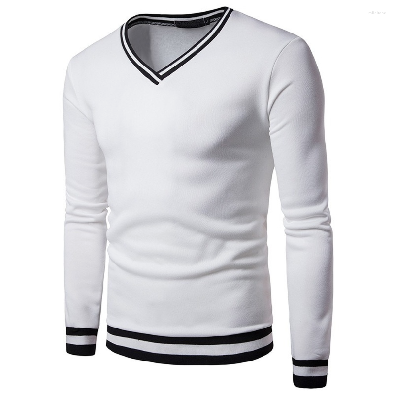 

Men's Hoodies Black And White Colorblock Ripped Casual Sweatshirt