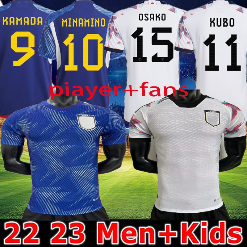

2022 Soccer Jerseys goalkeeper home away MINAMINO OSAKO NAGATOMO YOSHIDA ATOM 2023 Japanese 22 23 child Football Shirts HONDA MEN KIDS KIT Player version, Home piayer