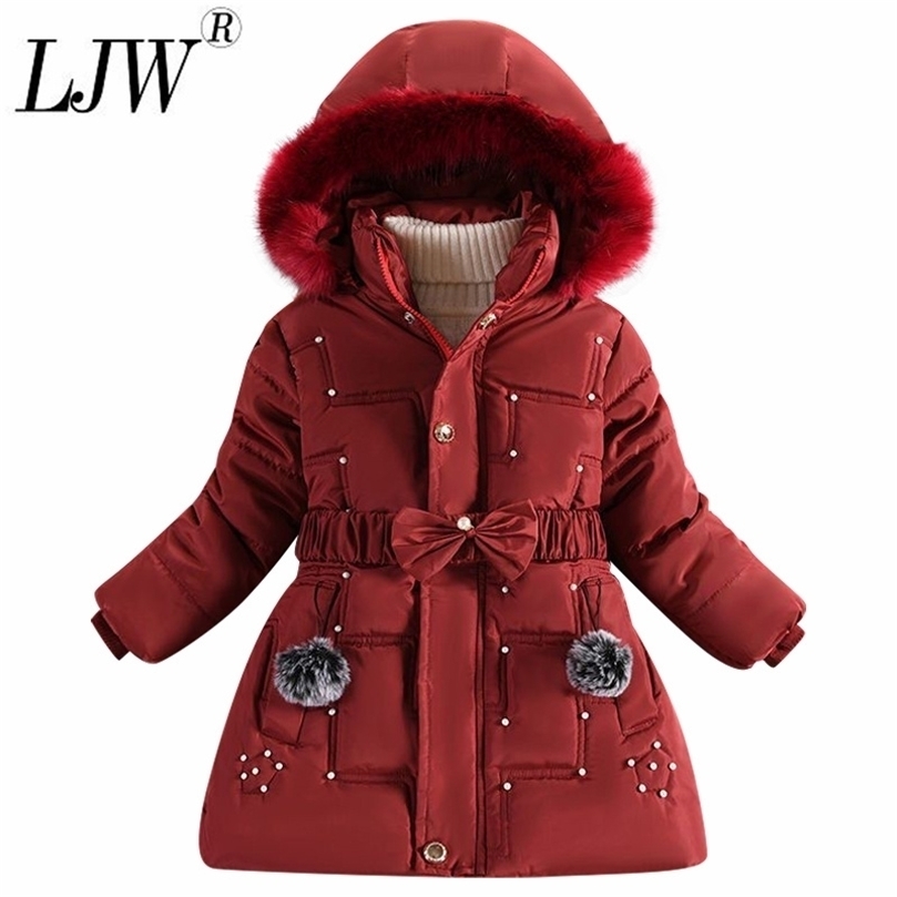 

Down Coat Girl Winter CottonPadded Jacket Childrens Fashion Coat Kids Outerwear Babys warm down jacket Children Clothing 412 years 2201006, As picture